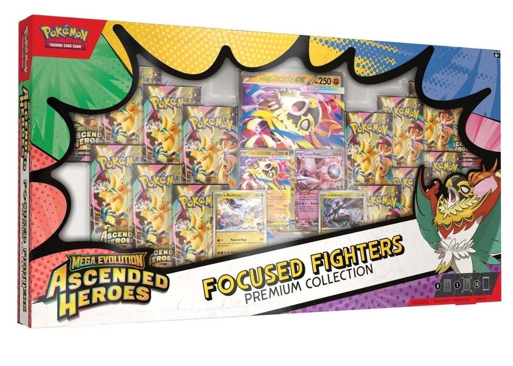 Pokemon Ascended Heroes Focused Fighters Premium Collection 14pks